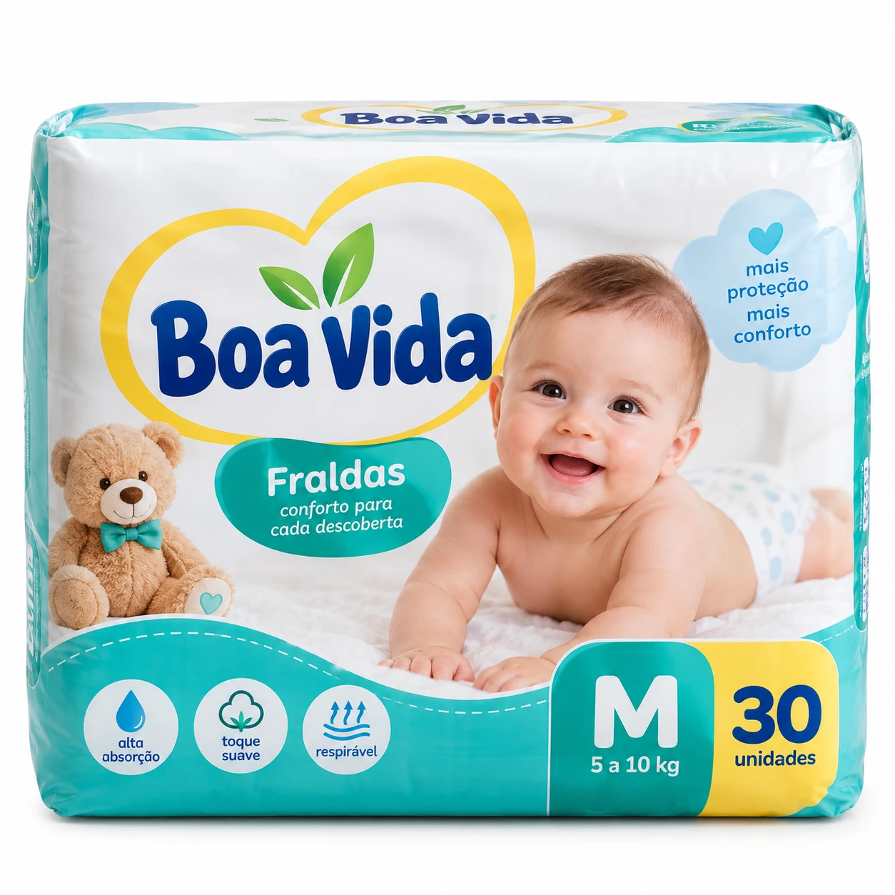 Fraldas Tamanho M 30un