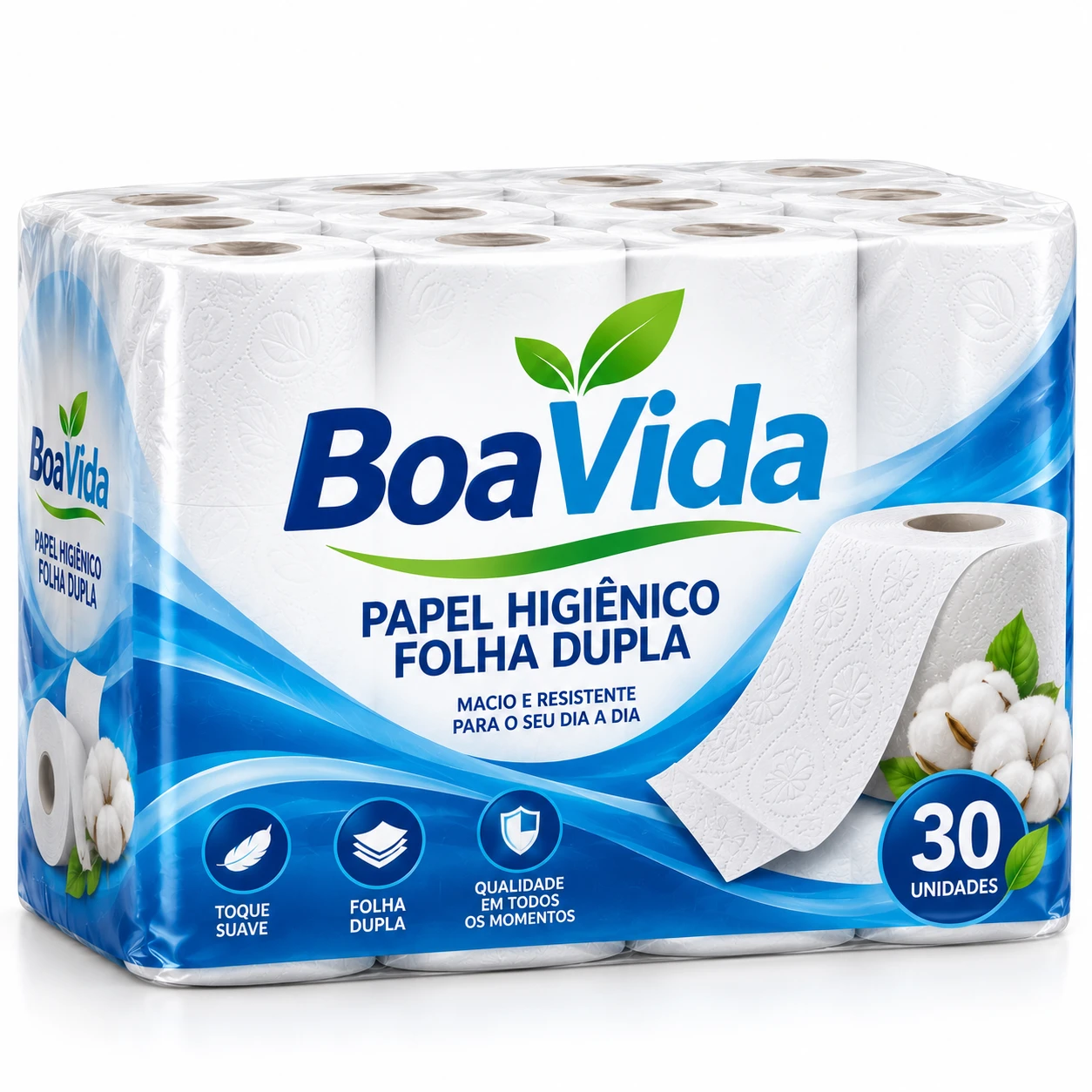Papel Higiênico Folha Dupla 30un