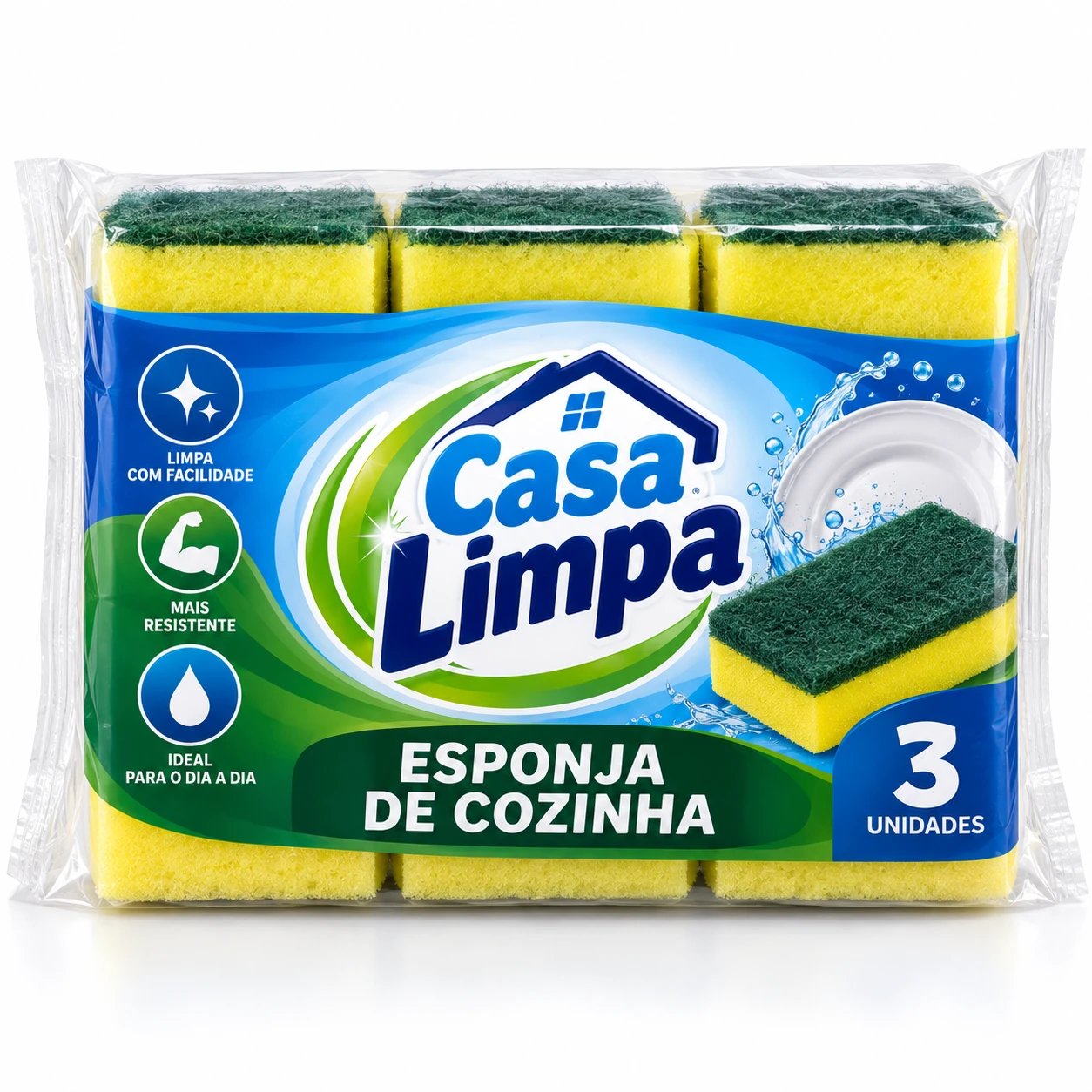 Esponja de Cozinha 3un